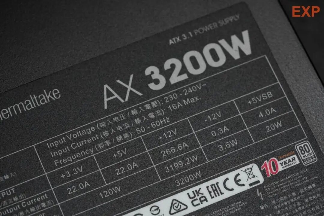 TT AX3200W电源评测：3200W铂金能效，高性价比超大功率重磅新品