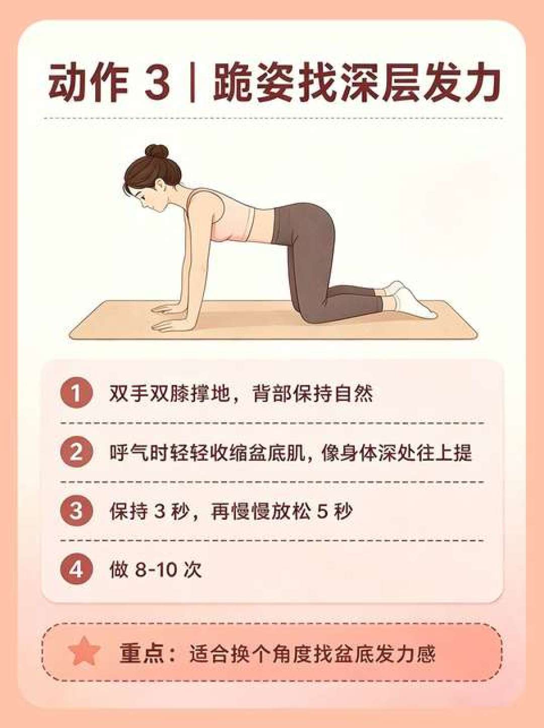 打喷嚏漏尿、跟练找不到发力点?盆底肌先练对这5步