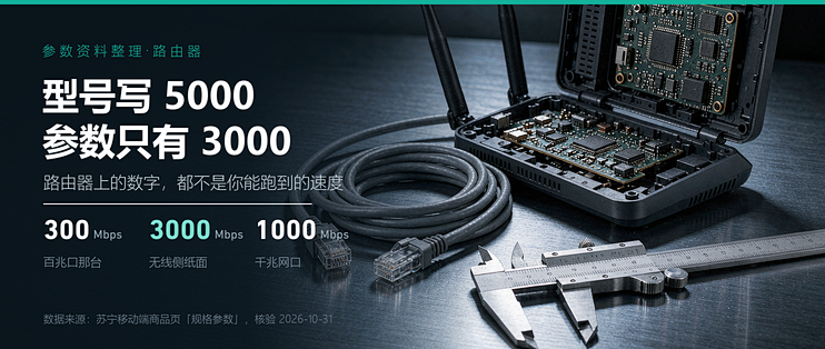 BE5000的参数写3000Mbps：型号数字不是速度