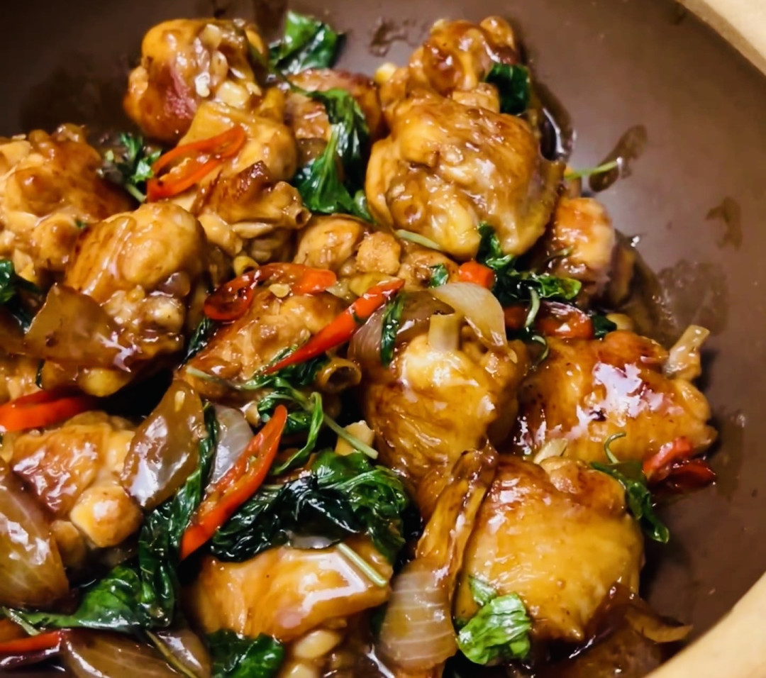 麻油九层塔三杯鸡制作指南