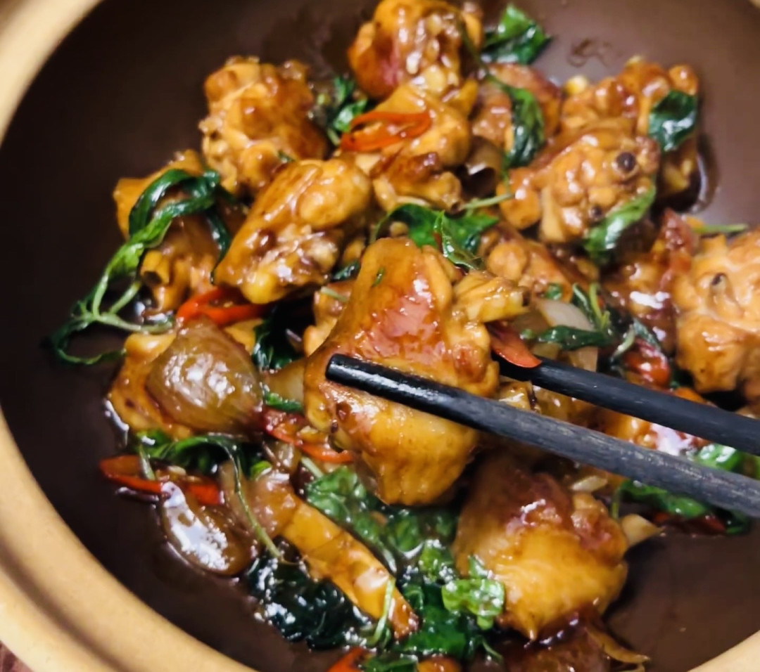 麻油九层塔三杯鸡制作指南