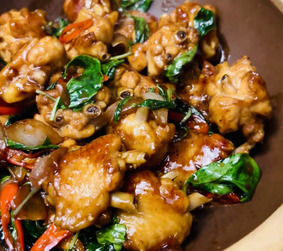 麻油九层塔三杯鸡制作指南