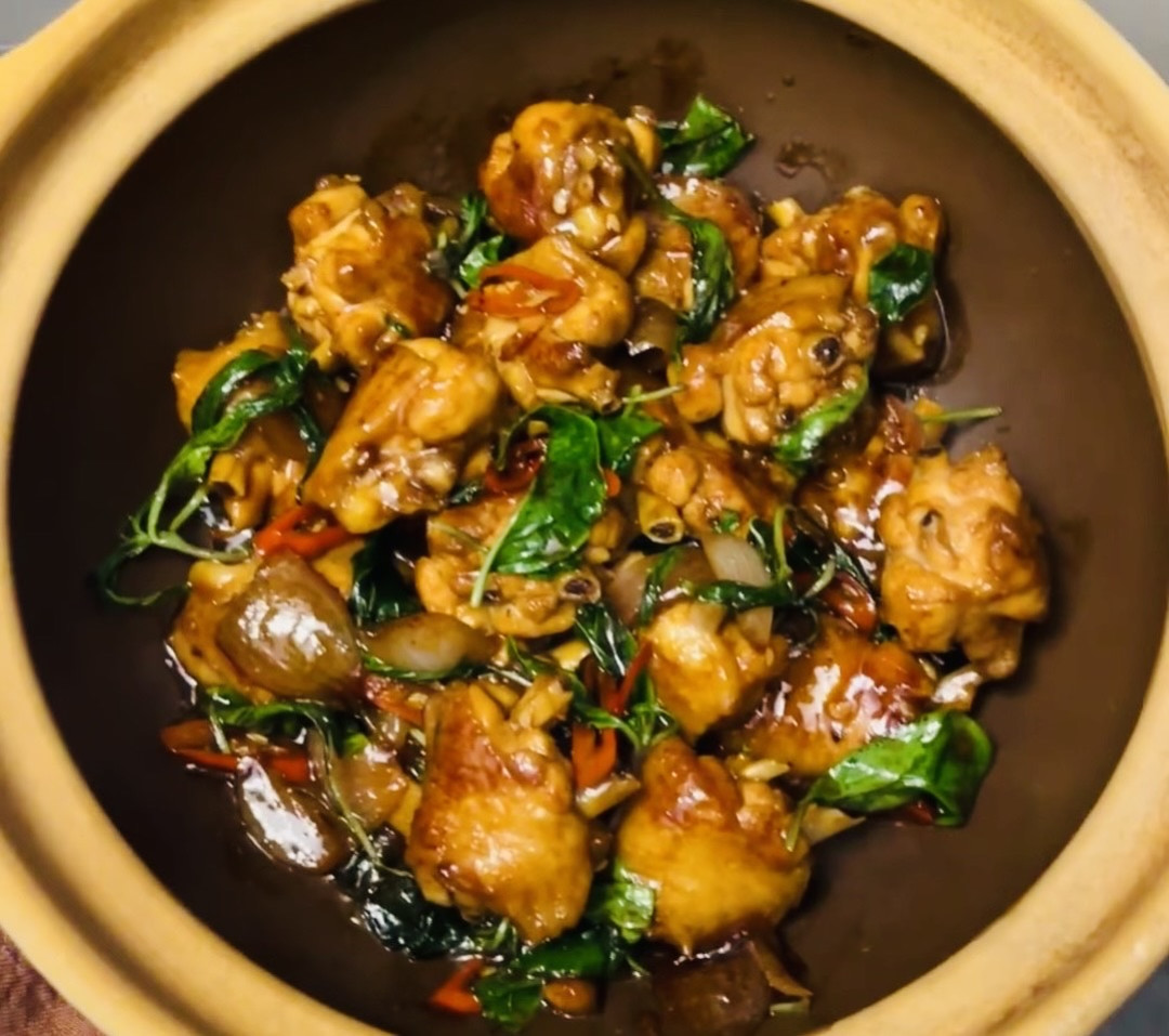 麻油九层塔三杯鸡制作指南