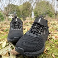 体制内通勤必备防水透气运动黑鞋