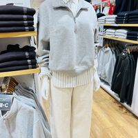 优衣库早秋叠穿,简约休闲风模板